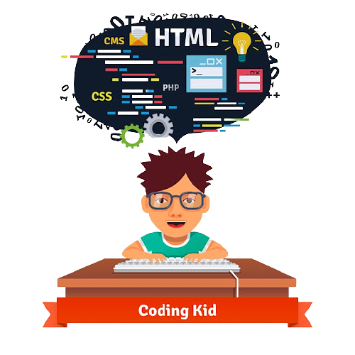 Image of a boy coding